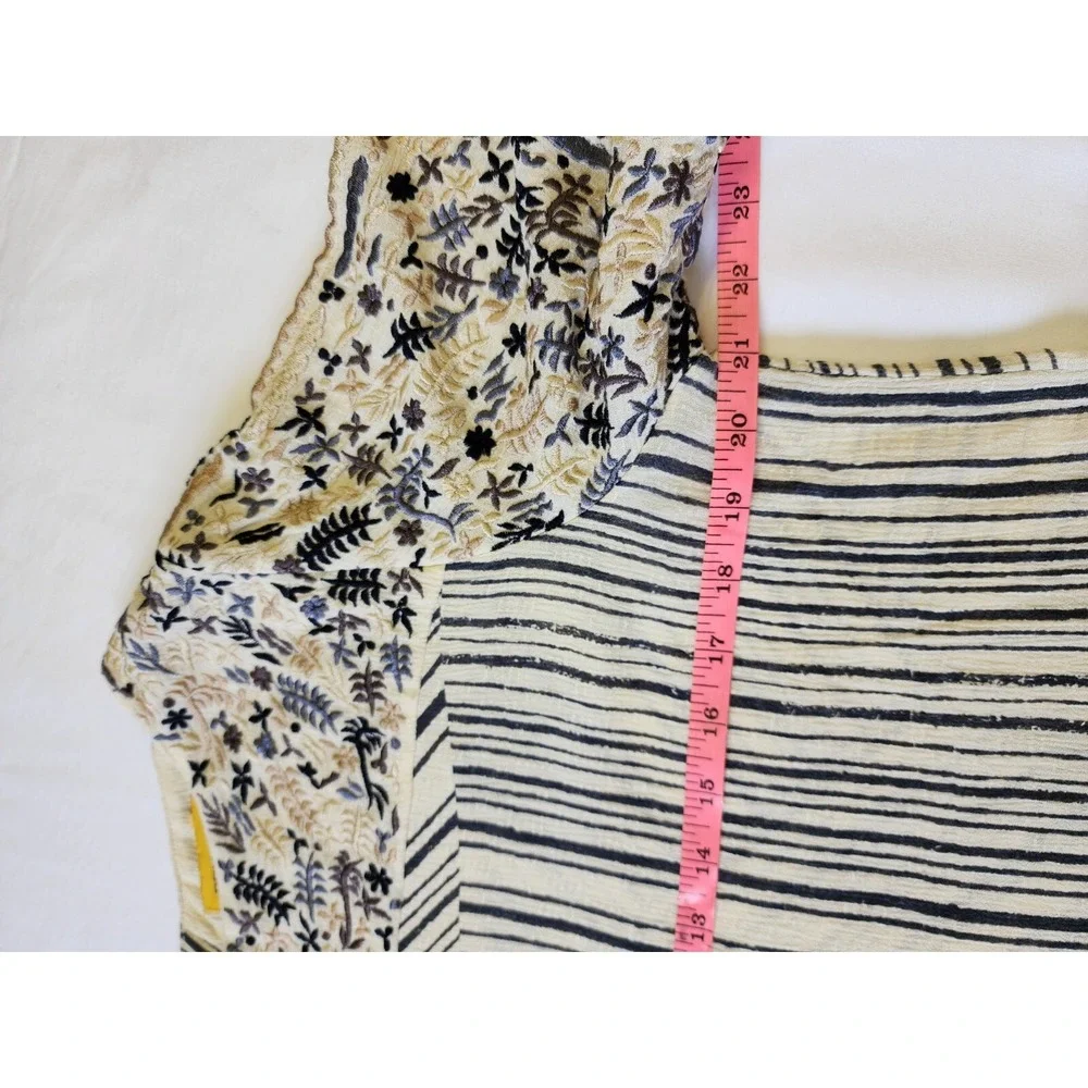 Benares M Embroidered Sleeve  Boho Blouse LNC!